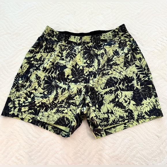 Lululemon Channel Cross Swim Short 5" Tropic Lemon Vibe Graphite Grey Men’s Sz M - Picture 11 of 15